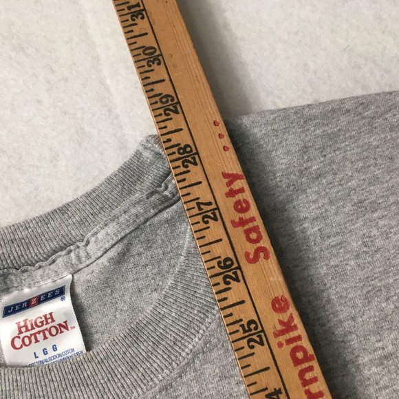 #92 Jerzees USS Missouri BB-63 Pearl Harbor Hawaii T-Shirt Men L Round Neck Gray - Picture 4 of 7